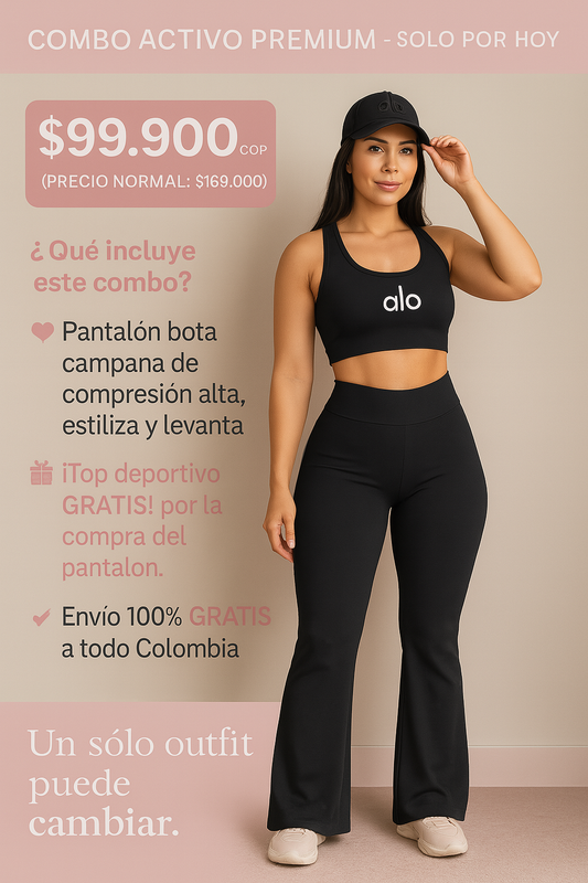 Licra suplex Bota Campana + Top Deportivo | Set Premium