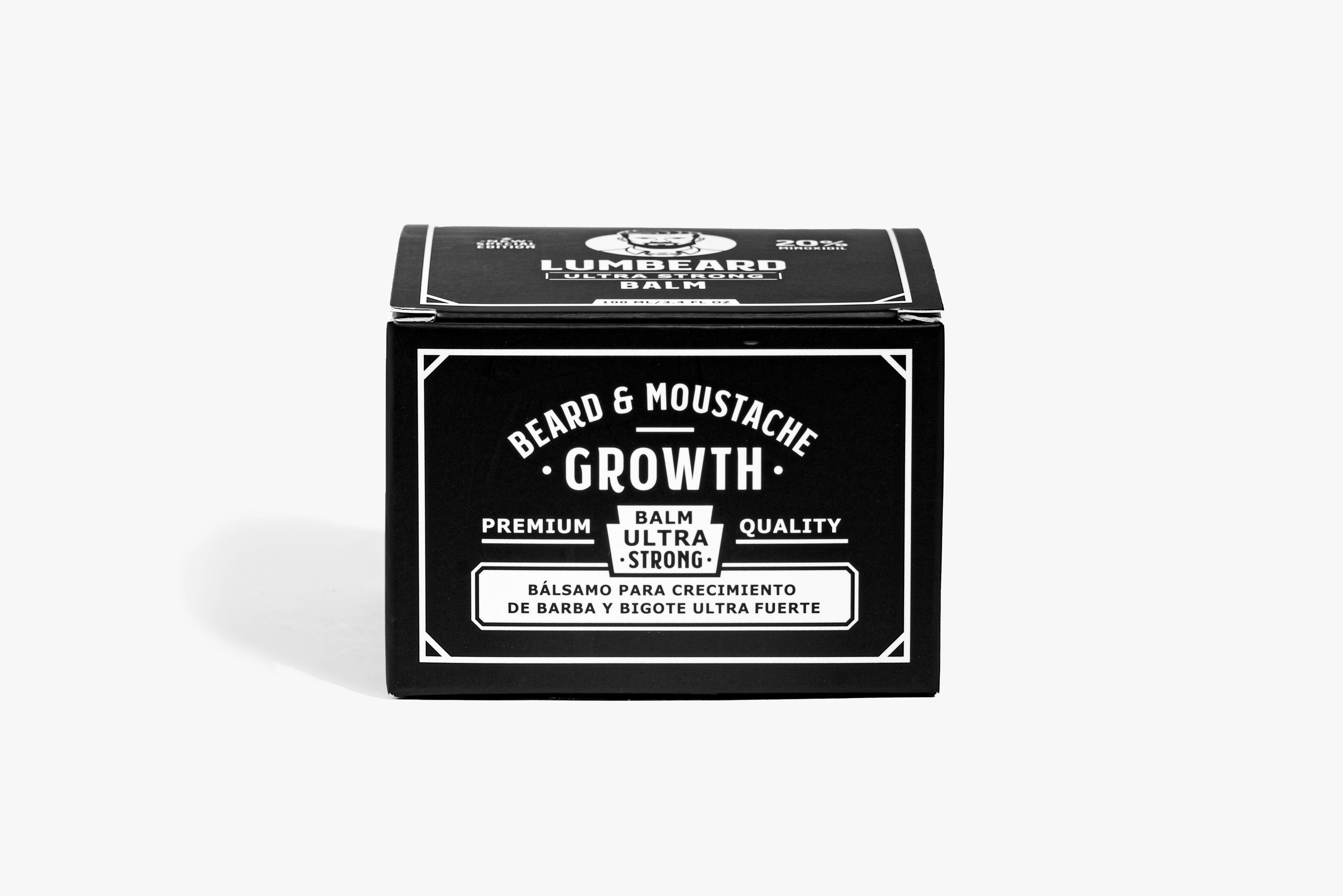 BALSAMO PARA CRECIMIENTO DE BARBA Y BIGOTE ULTRA FUERTE MINOXIDIL 20% CELULAS MADRE Y PEPTIDOS  BIOTECNOLOGICOS