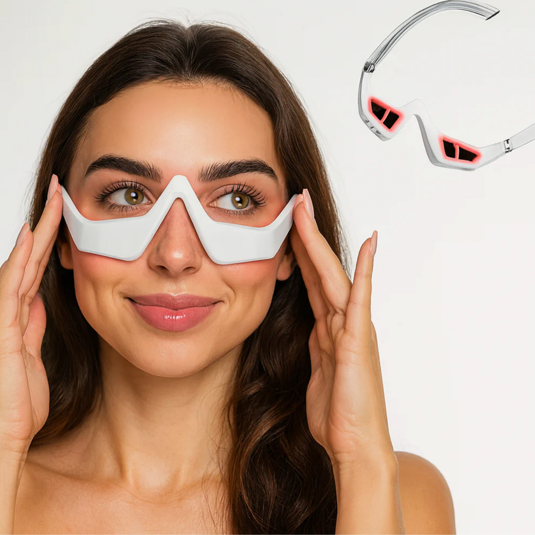 EyeVive-Masajeador Ocular 3D con Luz Roja y Microcorriente