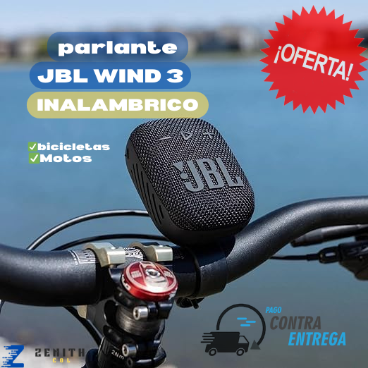 PARLANTE INALAMBRICO JBL WIND S3 PARA BICICLETA O MOTOS+ENVIO GRATIS